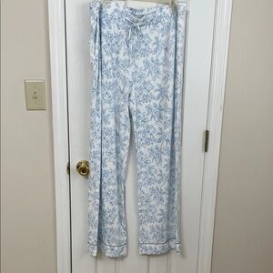 Cozy Earth Blue and White Floral Pajama Pants